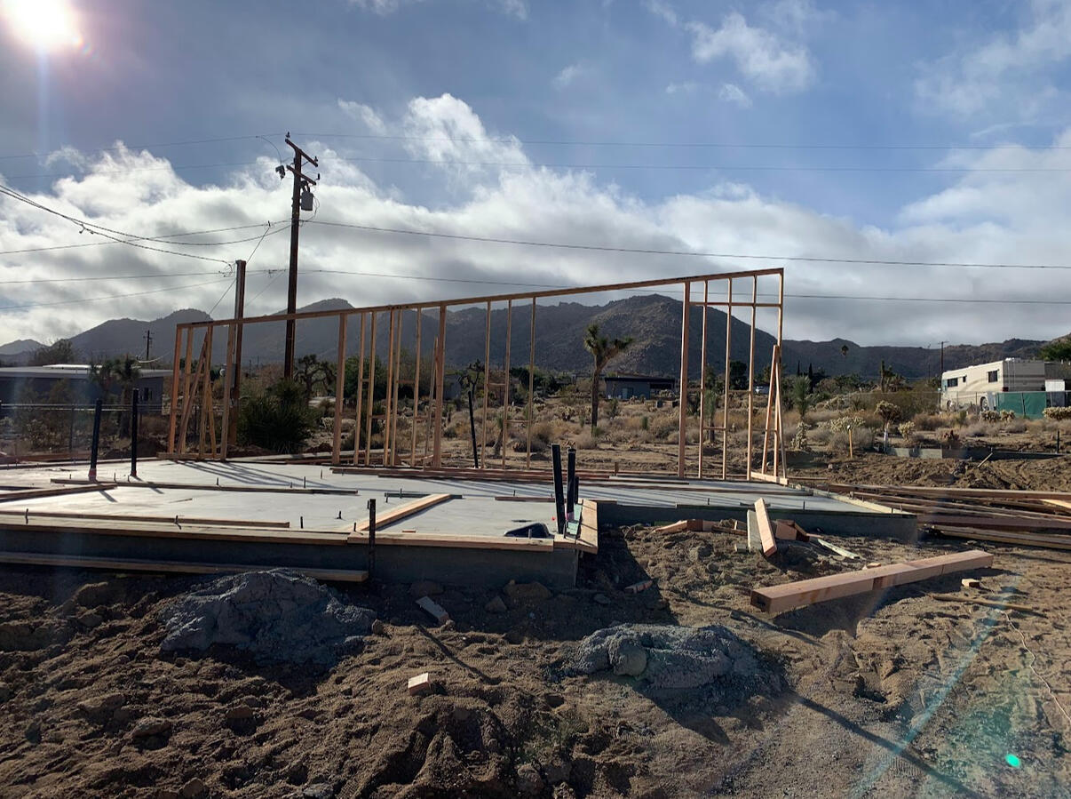 Concrete Slab Flat Work Joshua Tree ADU Bungalow Concrete Slab Flat Work Joshua Tree ADU Bungalow